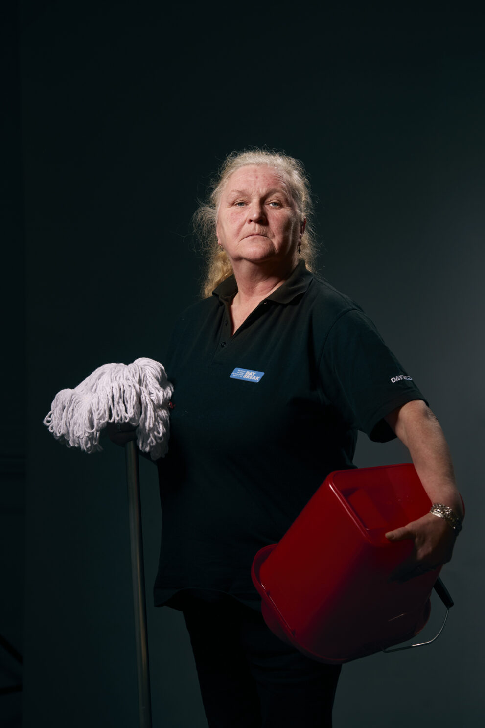 Portrait Of Ola From Daybreak Cleaning Company by Peter Dibdin commercial photographer based in Edinburgh Scotland